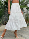 Drawstring Waist Frill Trim Skirt