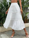 Drawstring Waist Frill Trim Skirt