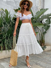 Drawstring Waist Frill Trim Skirt