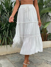 Drawstring Waist Frill Trim Skirt