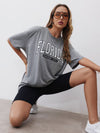 Letter Graphic Drop Shoulder Oversized Tee