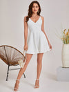 Crisscross Open Back Fit and Flare Dress