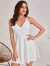 Crisscross Open Back Fit and Flare Dress