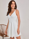 Crisscross Open Back Fit and Flare Dress
