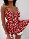 Frenchy Ditsy Floral Print Peplum Cami Top