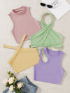 4pcs Rib knit Top