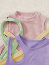 4pcs Rib knit Top