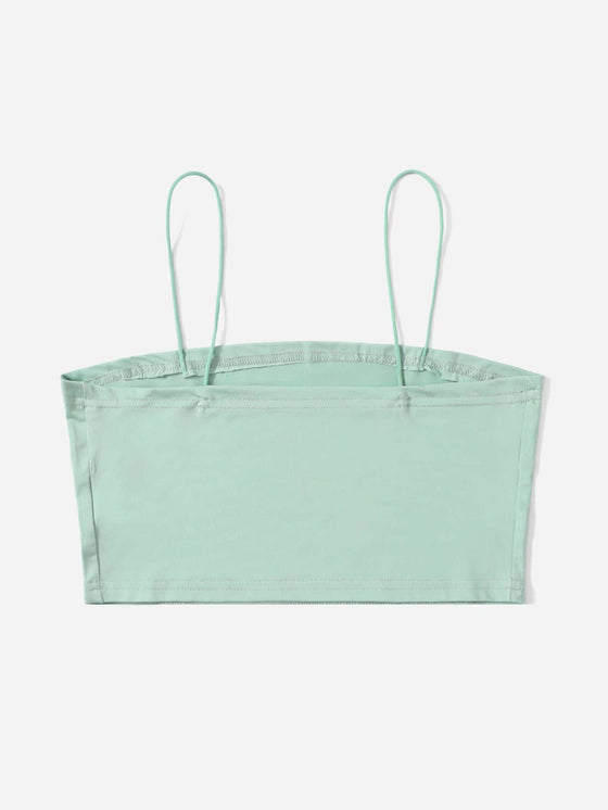 PETITE Solid Slim Crop Cami Top