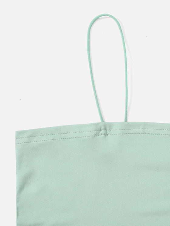 PETITE Solid Slim Crop Cami Top