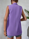 Solid Shawl Neck Vest Blazer