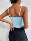 BAE Contrast Mesh Eyelash Lace Cami Bodysuit