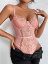 BAE Contrast Mesh Eyelash Lace Cami Bodysuit