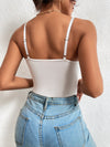 BAE Contrast Mesh Eyelash Lace Cami Bodysuit