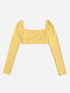 Square Neck Crop Ribbed Knit Top