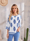 EMERY ROSE Floral Print Top