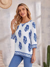EMERY ROSE Floral Print Top