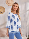 EMERY ROSE Floral Print Top