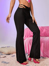 Cut Out Waist Flare Leg Pants