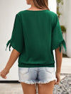 Knot Split Sleeve Blouse