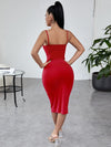 SXY Solid Ribbed Knit Bodycon Dress