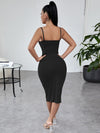 SXY Solid Ribbed Knit Bodycon Dress