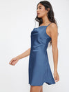 Cowl Neck Solid Cami Dress