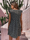 Ditsy Floral Print Ruffle Sleeve Dress