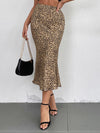 Leopard High Waist Mermaid Skirt