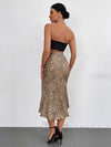 Leopard High Waist Mermaid Skirt