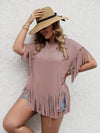 Plus Fringe Hem Solid Tee