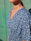 Frenchy Ditsy Floral Print Batwing Sleeve Dress