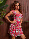 Tied Open Back Ditsy Floral Dress