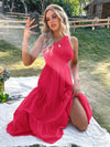 One Shoulder Shirred Ruffle Hem Dress