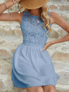 Solid Guipure Lace Dress