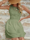 Solid Guipure Lace Dress