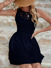 Solid Guipure Lace Dress