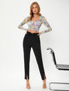 Twist Split Hem Pants