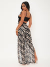 SXY Crop Cami Top Tie Dye Split Thigh Pants Set