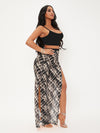 SXY Crop Cami Top Tie Dye Split Thigh Pants Set