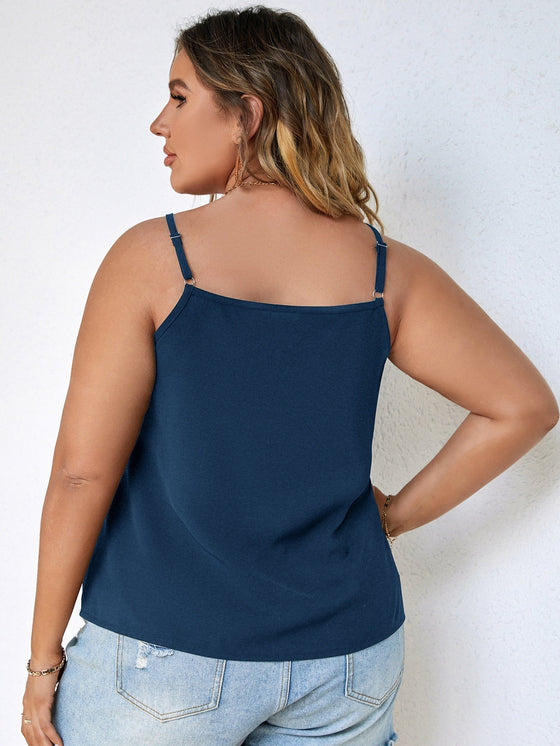 Plus Guipure Lace Panel Cami Top