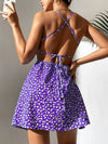 PETITE Ditsy Floral Crisscross Tie Backless Cami Dress