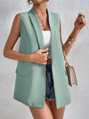 Solid Shawl Neck Vest Blazer
