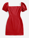 Puff Sleeve Zip Side Dress