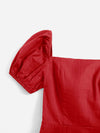 Puff Sleeve Zip Side Dress