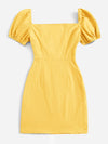 Puff Sleeve Zip Side Dress