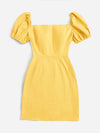 Puff Sleeve Zip Side Dress