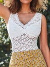Frenchy Scallop Trim Lace Tank Top