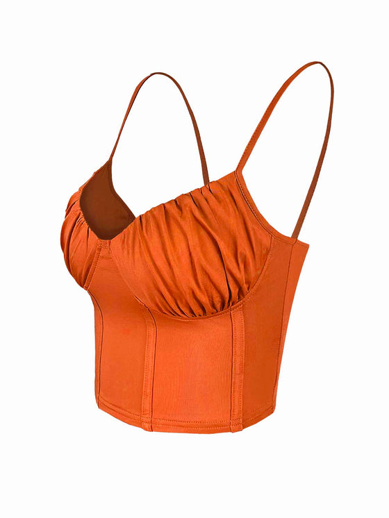 Ruched Bust Seam Front Cami Top