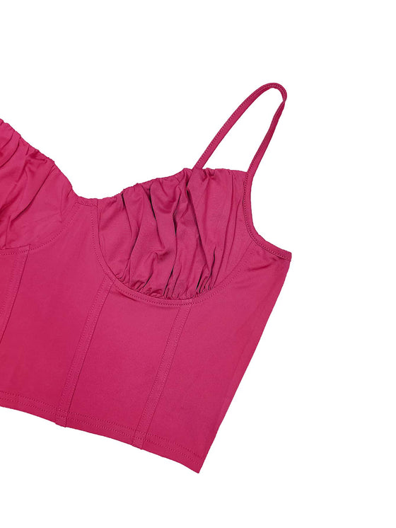 Ruched Bust Seam Front Cami Top