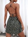 PETITE Ditsy Floral Crisscross Tie Backless Cami Dress